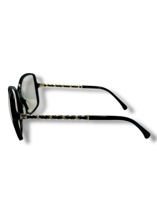 Chanel Sunglasses Chain CC Logo Leather Black Eyewear main image 6